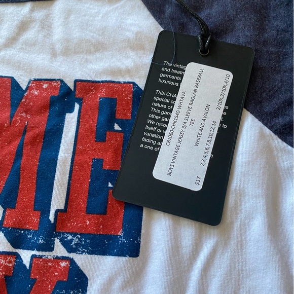 Chaser Boy’s Raglan Game Day Graphic T Shirt 3/4 Sleeves Tee Size 6 NWT - Picture 5 of 6